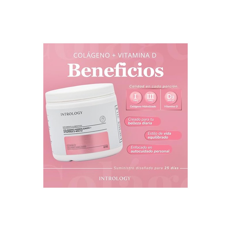 Colágeno Hidrolizado + Vitamina D 400 IU | Suplemento Alimenticio
