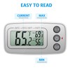 (New Version) AMIR Rridge Thermometer, Max/Min Function Refrigerator Thermometer with