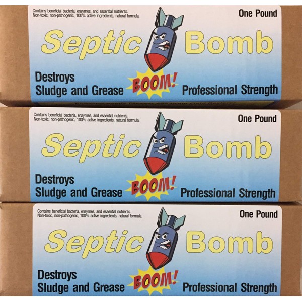 3 Pack of Septic Bomb! Septic Tank & Leachfield Restorer, The Most Powerful Septic Additive on The Market!