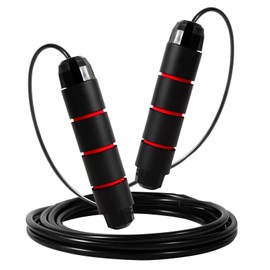 Bzavor Skipping Rope Speed Rope Adjustable Skipping Rope Adult Fitness with Skin-friendly Foam Handles Length Adjustable Non-Slip for Fitness Endurance Rope Skipping for Children and Adults