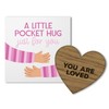 Little Pocket Hug Just For You Wooden Heart Token with