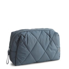Vera Bradley Featherweight Medium Cosmetic Bag, Dark Slate