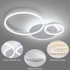 O'NEELDY Modern 3 Ring LED Chandelier Lamp Fixture White 25.59''Dimmable