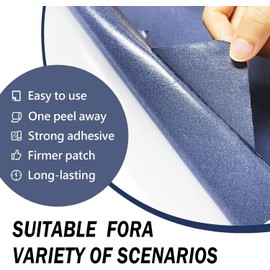 Lifenion Canvas Repair Patch, Strong Sticky Fabric Repair Tape, Self-Adhesive Fabric Patch for Sofas, Tote Bags, Clothing, Car Seats, Furniture (Dark Grey, 3.5X79 Inch)