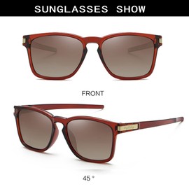 Polarized Sunglasses for Men Women, Vintage Style Ultra Light Frame, UV400 Protection HD Lenses
