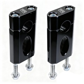 Handlebar Risers, 7/8" 22 mm Handlebar Mount Clamp Risers Replacement for Coleman BT200X CT200U-EX MB200 50 70 125cc XR/CRF Dirt Pit Bike (Black)