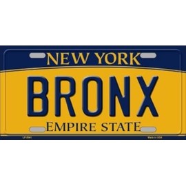 Bronx New York Novelty Metal License Plate Tag LP-8941