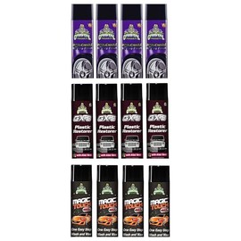 Set of 4 GX-3 Plastic Restorer, 4 Magic Touch & 4 Untouchable Wet Tire Shine Cristal Products