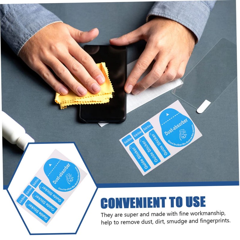 TEHAUX 200Pcs Dust Removal Stickers for Phones Dust Absorber for