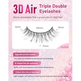 Lash natural wispy eyelashes, Frihappy false eyelashes, Wispy Strips, Faux Mink Lashes, black band lashes, pestañas postizas naturales, 7 pairs, Frihappy 2024 lashes #Anahid
