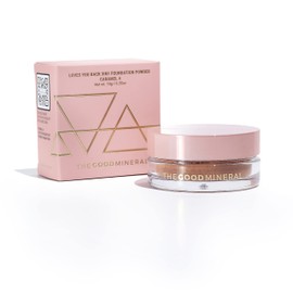 Base de maquillaje en polvo mineral 3 en 1 Loves-You-Back de The Good Mineral (CARAMEL 4) | Diseñada para pieles sensibles y propensas al acné | Hiper