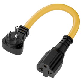 [4-in-1] 15 Amp Household AC Plug to 20 Amp T Blade Adapter Cable,Nema5-15P to 5-15R,5-20R,6-15R,6-20R, 4 in 1 AC Adapter,