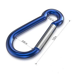 Mosquetón de Aluminio, Clips de Mosquetón de 10 Piezas Mosquetones Multifuncionales con Anillo en D para llaveros, Cuerdas, Botellas de Agua y Senderismo al Aire Libre para Acampar