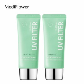 Mediflower 유브이 필터 시카 선크림 50mlx2개 UV Filter Cica Sunscreen 50ml x 2