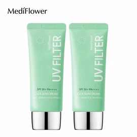 Mediflower 유브이 필터 시카 선크림 50mlx2개 UV Filter Cica Sunscreen 50ml x 2