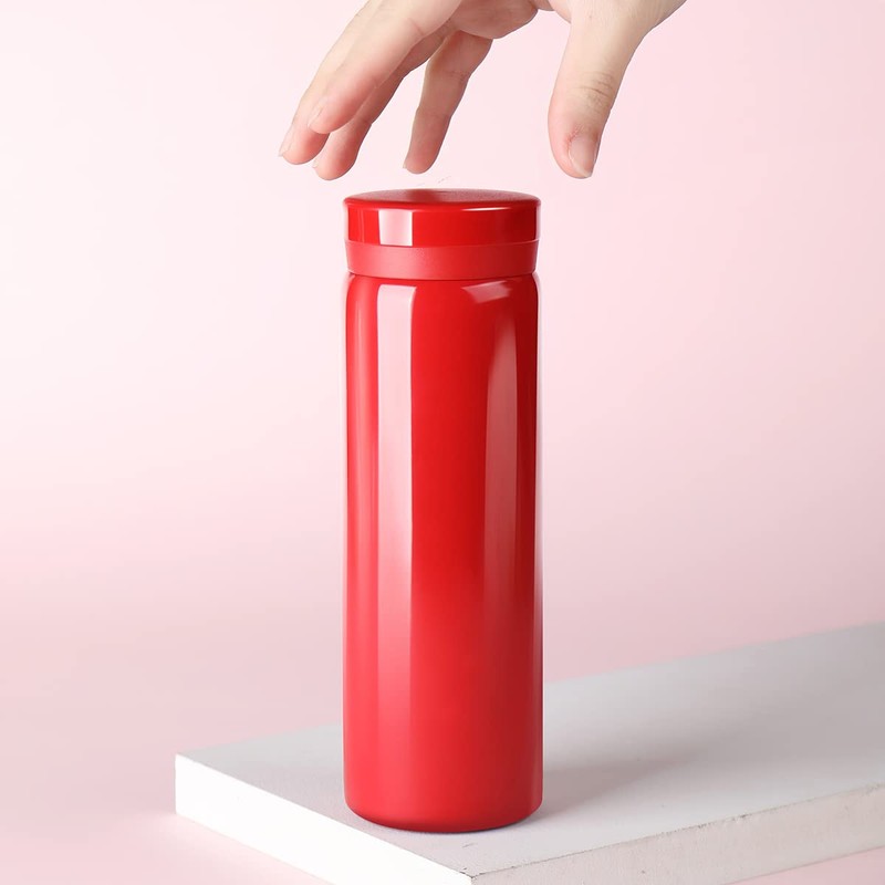 Small Flask, Cute Water Bottle, Vacuum Insulated Flask for Hot