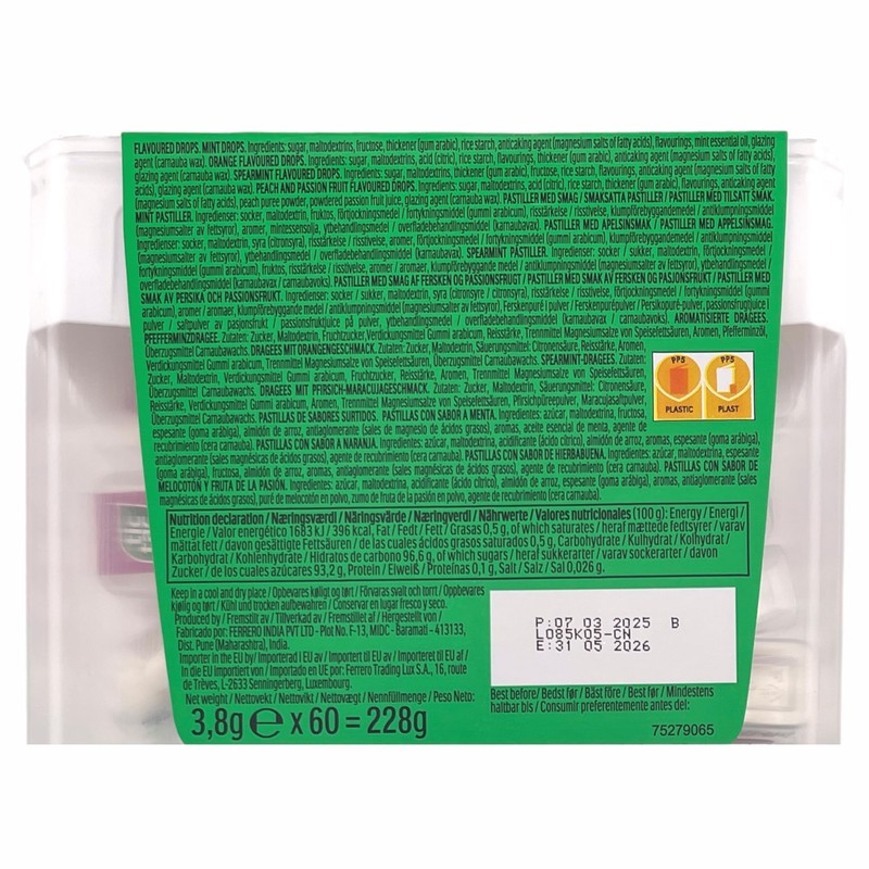 TIC TAC Box with 60 Mini Boxes (Mint, Orange, Spearmint,