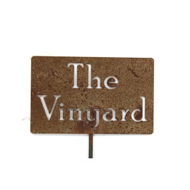 Classic Metal Garden Markers Clearance Items 20 to 33 Inches Tall (The Vinyard 21", Naturally Rusted)