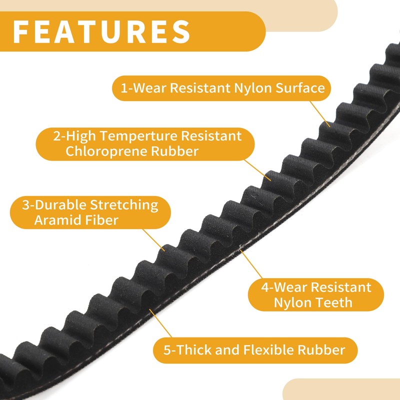 Partuto Drive Belt Motorcycle V-Belt for Honda for WH100T for