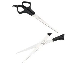 WOONEKY 5Pcs Professional Hairdressing Scissors Durable Stainless Steel Barber Scissors for Home and Salon Use Black Lightweight Ergonomic Design for Easy Handling