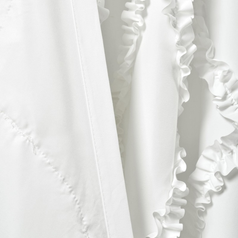 Lush Decor Single Window Curtain Panel White 95 by 54-inch