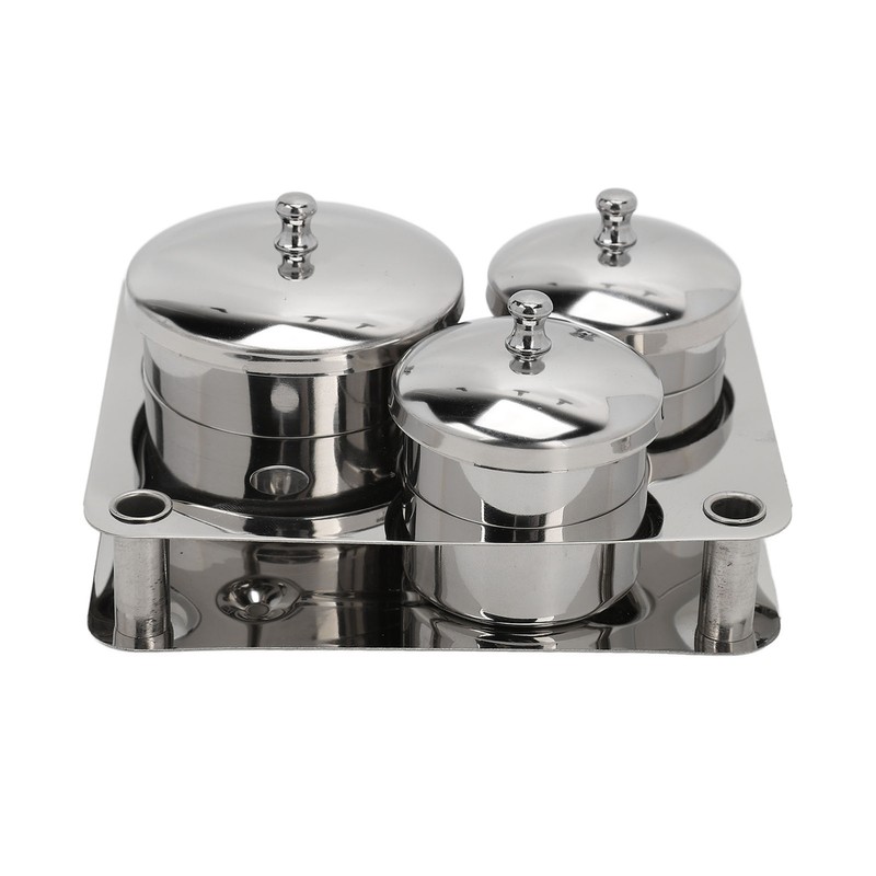 Stainless Steel Nail Powder Holder Thickening Sturdy Dustproof Smooth Surface