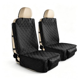 2-Pack Waterproof Front Seat Cover for Dogs with Side Flaps