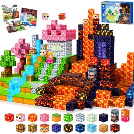 COOLJOYA Magnetic Blocks-150 PCS Magnetic Building Blocks, Construction Toys for Montessori Birthday Gifts