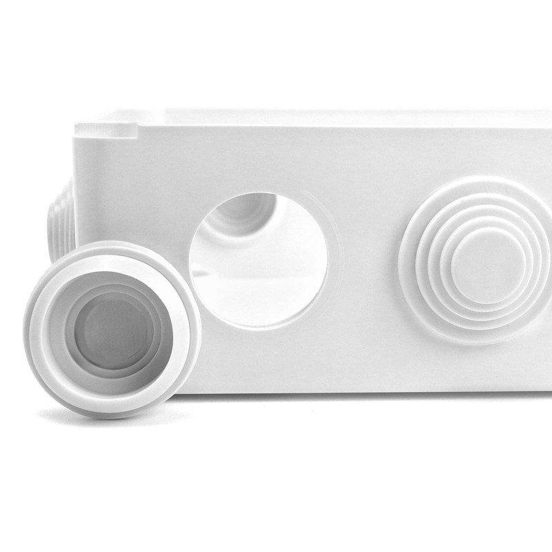 QWORK® Surface-Mounted Junction Box, Junction Box, Waterproof, Dustproof, IP65, ABS