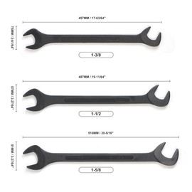 WINMAX TOOLS AUTOMOTIVE 6 Piece SAE Jumbo Angle 1 3/8" to 2" Wrench Set