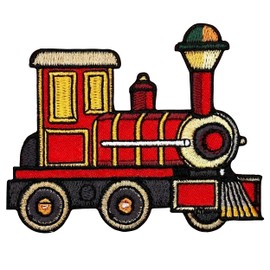 Train Iron On Patch - Embroidered Train Baby Kids Children Applique Appliques Iron On Sew On Patches for Holes, Clothing, Jeans, Hat, Backpacks, Clothes (3")