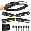 5 Packs LED Headlamp Rechargeable HeadLamps for Adults, 5 Modes
