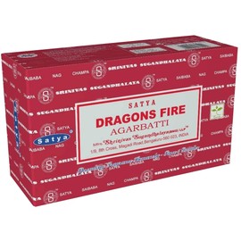 Satya Bangalore (BNG) Dragon's Fire Incense Sticks 12 boxes x 15 g (180 grams total)