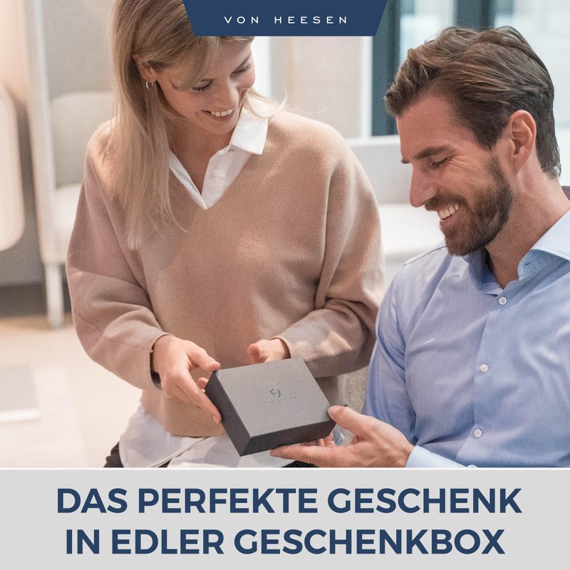 VON HEESEN Slim Wallet with RFID Protection, for Men and