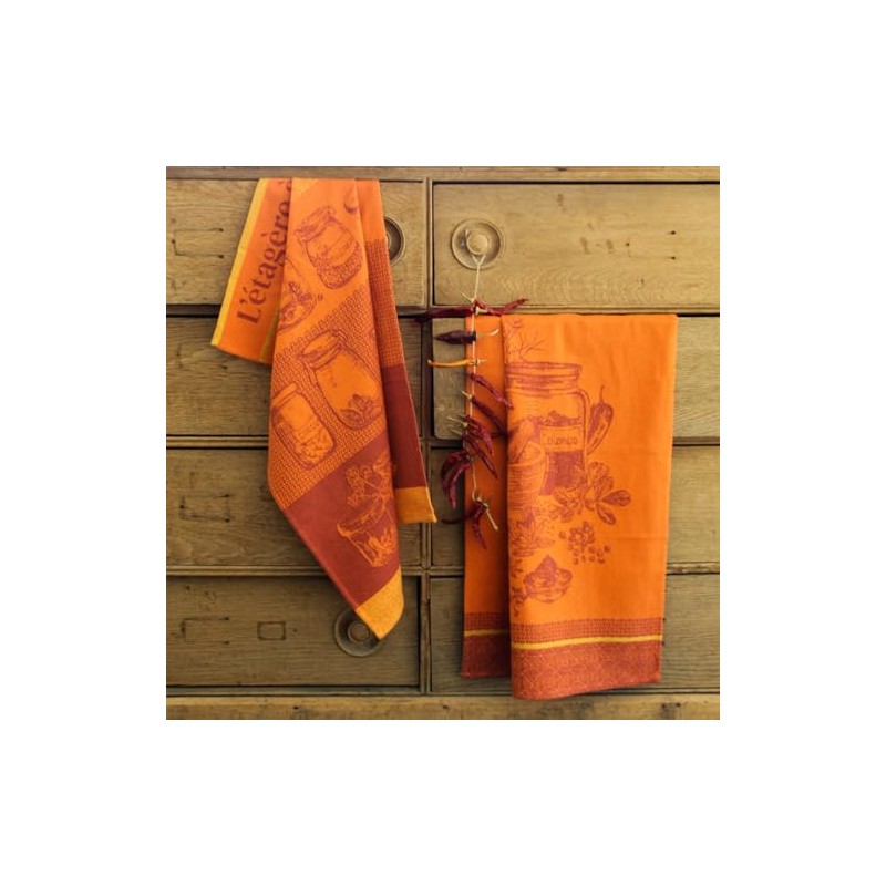 Coucke Colombo Spices Printed Cotton Jacquard Tea Towel 50 x