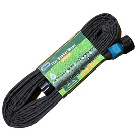 Hlinker Flat Soaker Hose 15 FT for Garden Beds, 15Ft 1/2" Linkable Consistent Drip Irrigation Hose Save 80% Water, Leakproof Heavy Duty Double Layer Sprinkler Hose