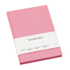 Semikolon 360363 Classic Notebook A5 Dotted 176 Pages Cream White Paper Bookmark Flamingo Pink