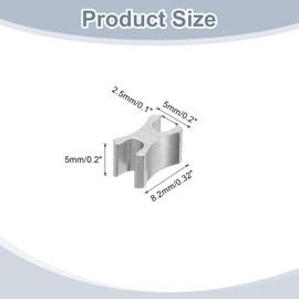 sourcing map 20Pcs Zipper Slider Retainers, #8 Top Stoppers Closed-end Zipper Slider for Coats Jackets Bags DIY Sewing Replacement, Silver Tone