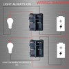 30A 250V KCD4 Rocker Switch DPST 4 Pin Green Lighted