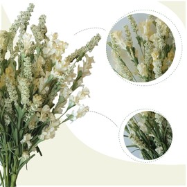 TEMPUS 10Pcs Artificial Flower Bulk Spring/Summer Flowers Wedding Party Vase Bouquet Floral Arrangement Home Decor Indoor Decor(Milky White)