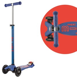 Micro Kickboard - Maxi Deluxe 3-Wheeled, Lean-to-Steer, Swiss-Designed Micro Scooter for Kids, Ages 5-12 (Blue)