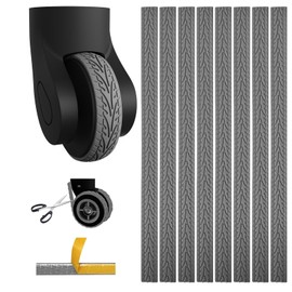 DINTSTYLE 8Pcs Luggage Wheel Covers, Suitcases Wheel Covers, Silicone Luggage Protector, Durable, Mute and Shock Absorption, Waterproof (Grey)