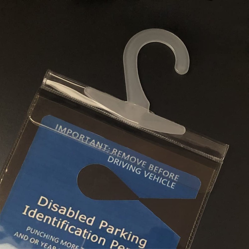 lofrcin 2 PCS Handicap Placard Holder for Auto, Ultra Transparent