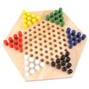 Chinese Checkers Set With Multiple Chess Pieces Wooden Board Interactive