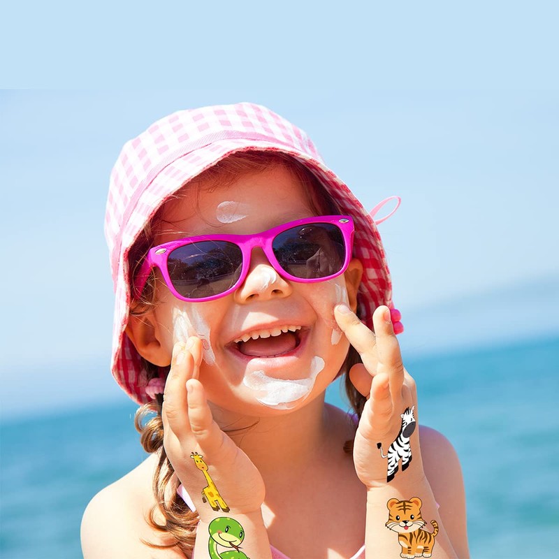 Fancy Land Animal Tattoos for Kids Safari Jungle Temporary Tattoo