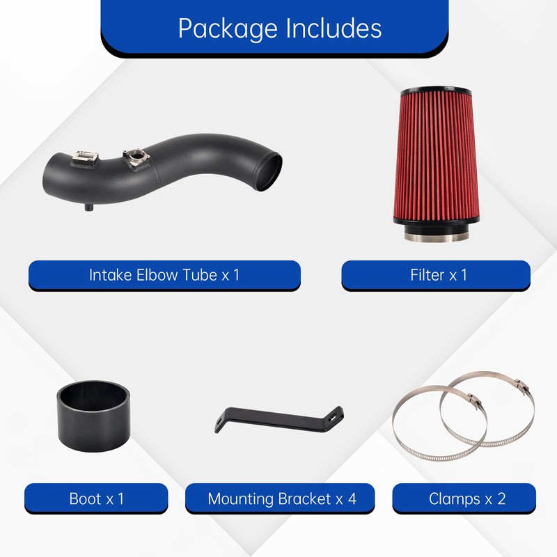 Cold Air Intake Compatible with 2013-2016 GMC 6.6L Duramax Diesel