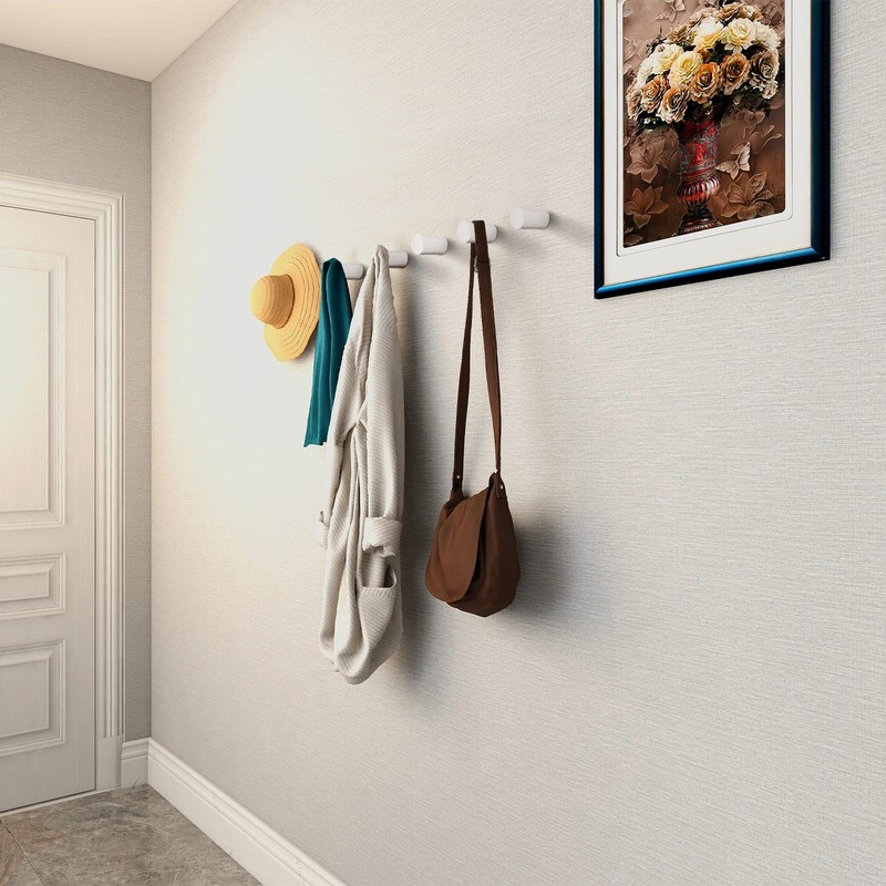 bsdonte 12 Pack Wood Wall Hooks, Modern Decorative Coat Hooks