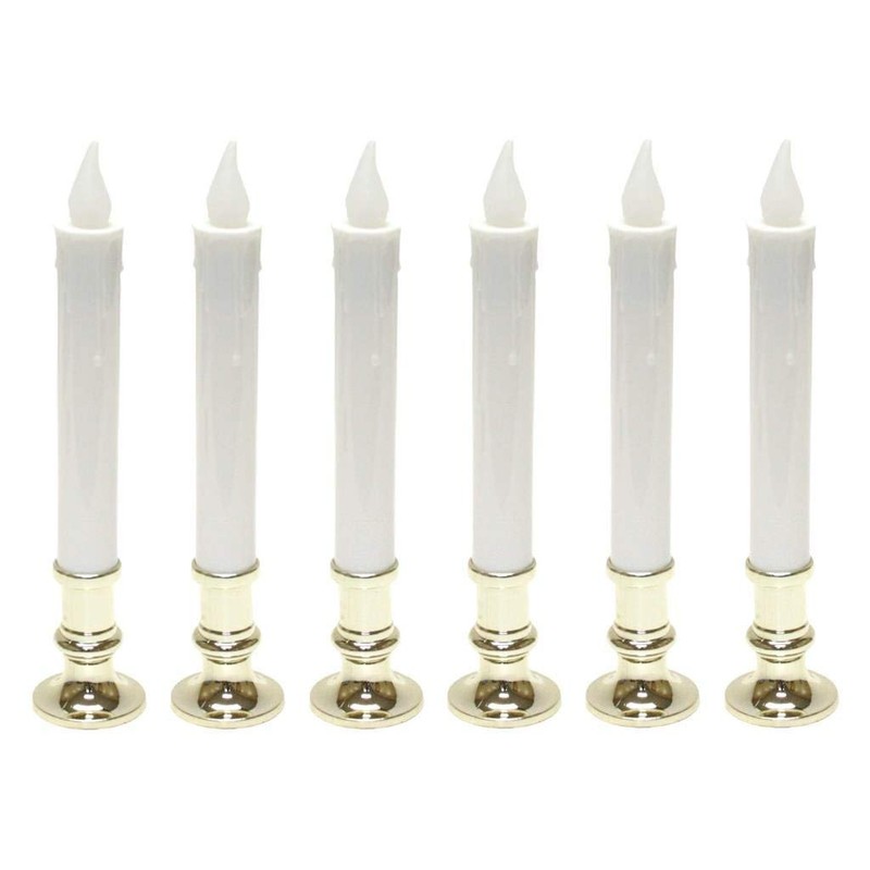 Gerson 9 inch battery operated candolier candle lamp with timer