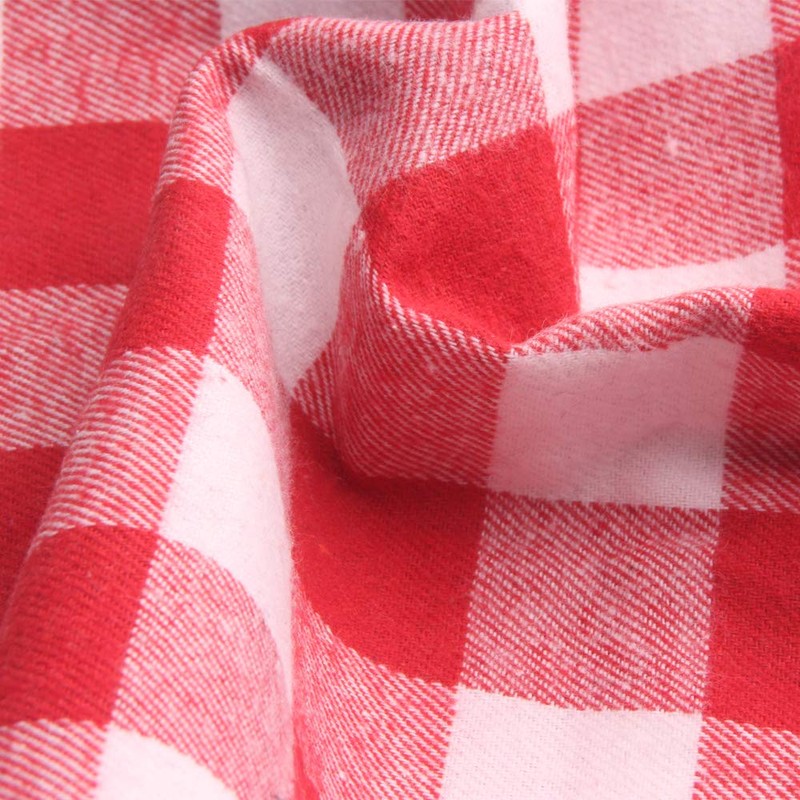 YAKA Pet Dog Bandana Triangle Bibs Scarf, Double-Cotton Plaid Printing