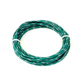 AUTOMOTIVE WIRE 12 GAUGE HIGH TEMP GXL COPPER WIRE - GREEN W/GRAY STRIPE 25'